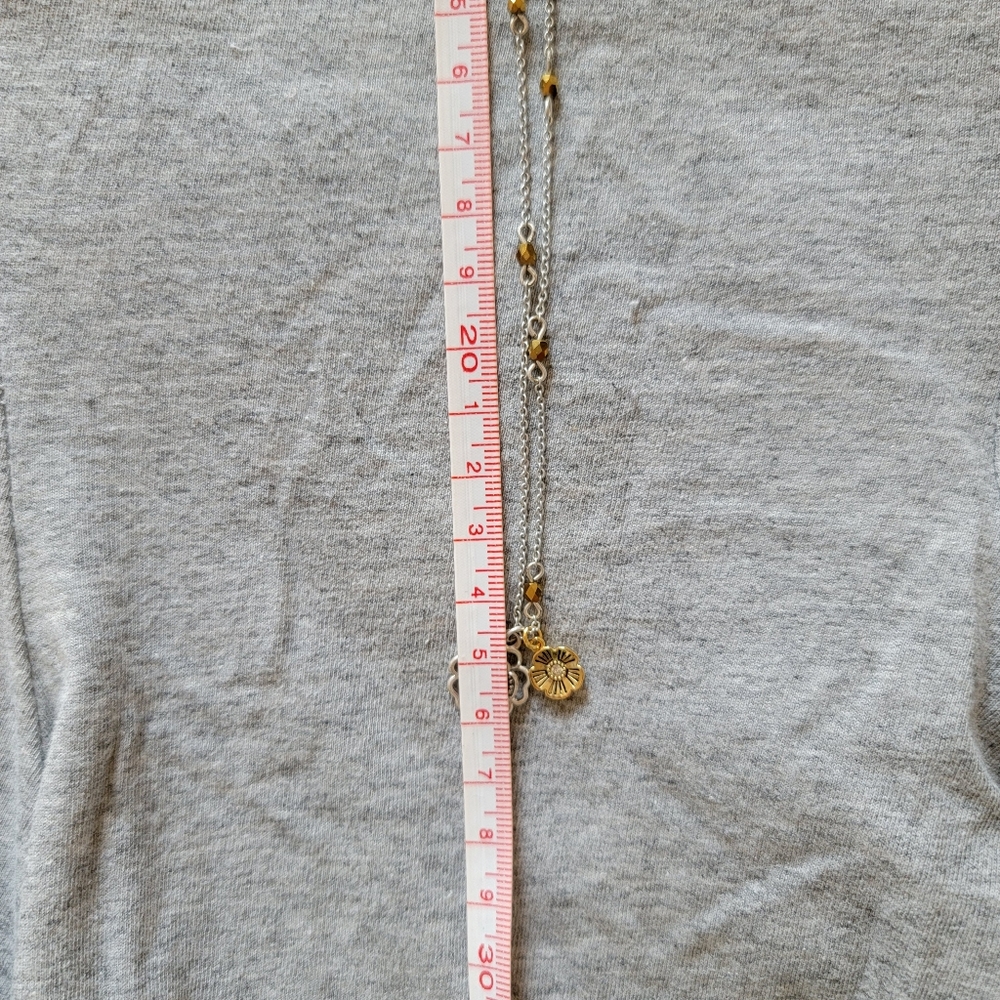 Coach || silver and gold flower charm necklace - Picture 6 of 6